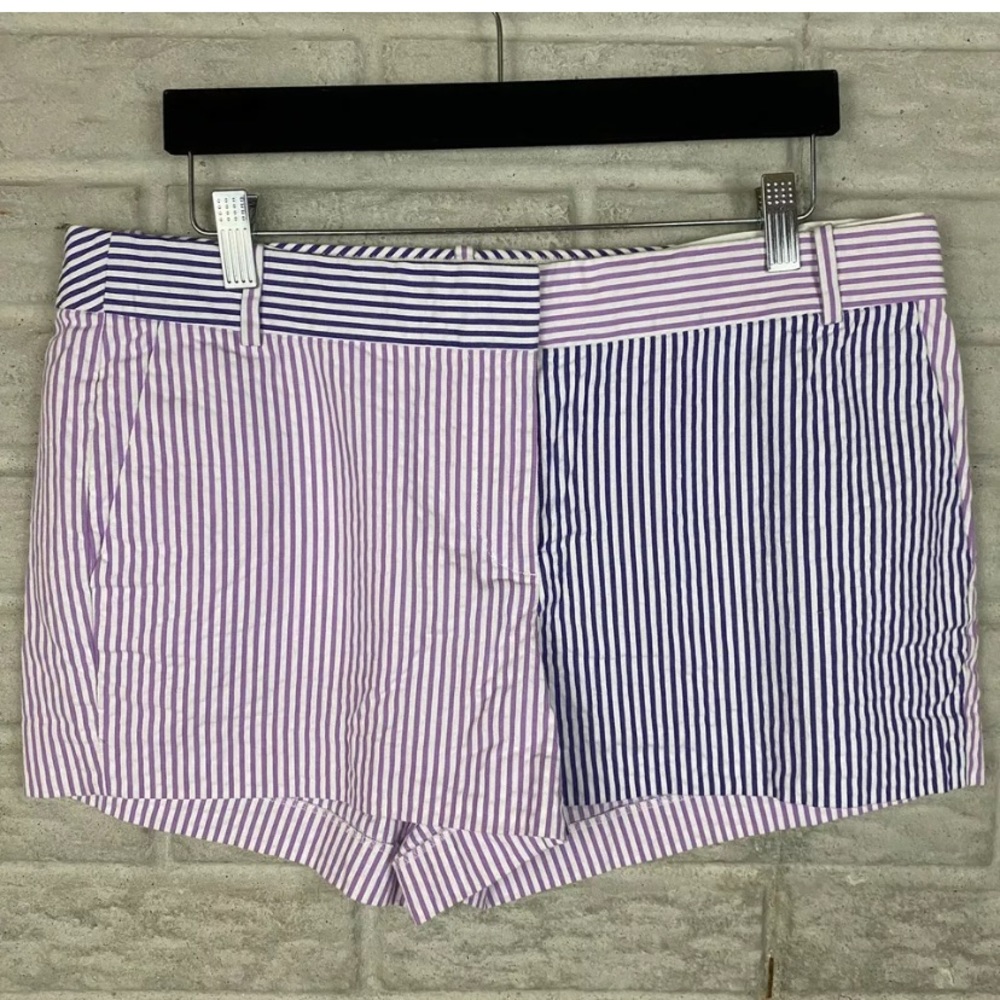 J. Crew Womens Color block Seersucker Shorts - Picture 1 of 7